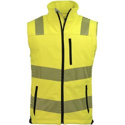 Chaleco impermeable reflectante con forro polar softshell