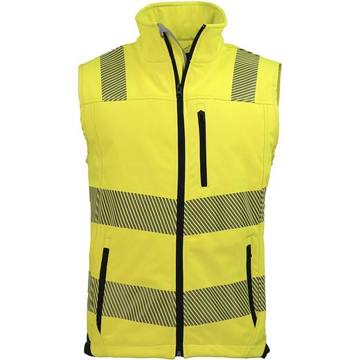 Chaleco impermeable reflectante con forro polar softshell