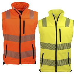 Chaleco impermeable reflectante con forro polar softshell