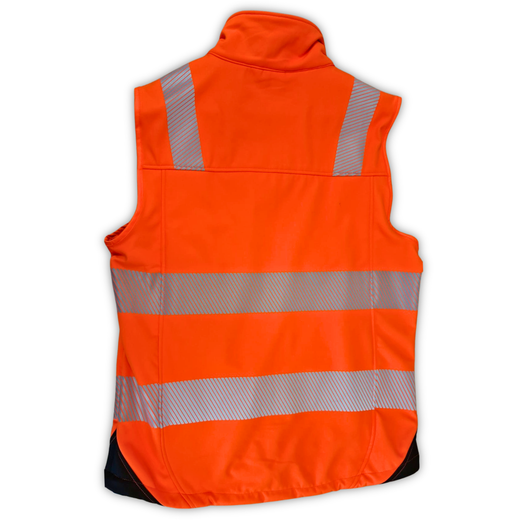 Chaleco impermeable reflectante con forro polar softshell