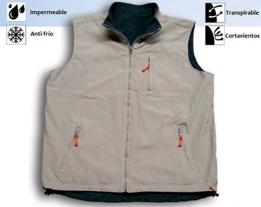 Gilets doublés polaire réversibles - VEGA