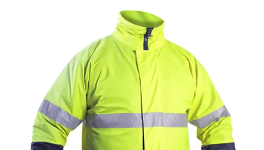 Casaco acolchoado impermeável e anti-frio de alta visibilidade