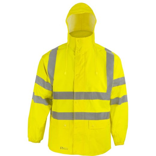 Veste imperméable avec bandes rétro-réfléchissantes