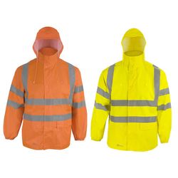 Veste imperméable avec bandes rétro-réfléchissantes