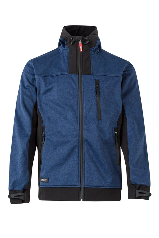 Chaqueta softshell bicolor con capucha
