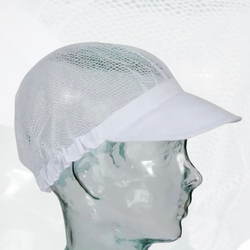 Casquette en tissu blanc avec filet