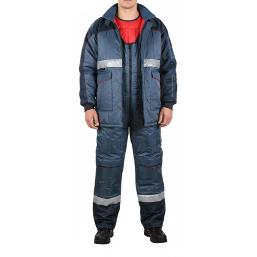 Ensemble pantalon avec salopette et veste isolante