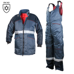 Ensemble pantalon avec salopette et veste isolante