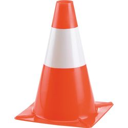 Cono de polietileno con 1 banda blanca