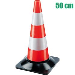 Cônes en polyéthylène avec 2 bandes 50cm