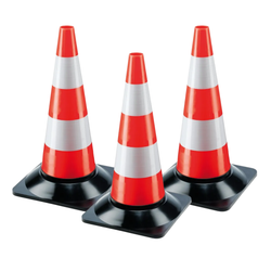 Cônes en polyéthylène avec 2 bandes 50cm