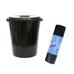 Galleda de plàstic 100 litres + sacs d'escombraries
