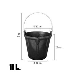 Cubos de obra negros de goma