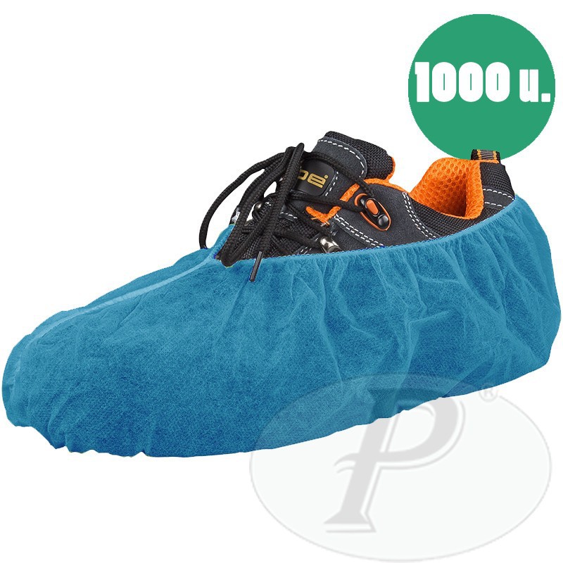 Cubrezapatos de polipropileno azul desechable - 1000u — Planas
