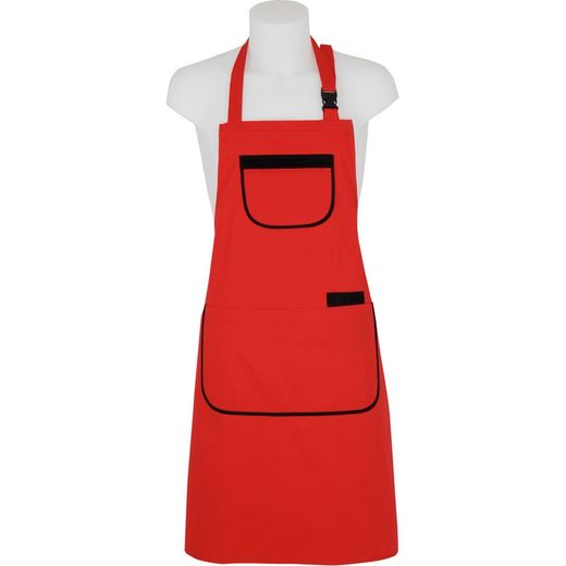 Tablier avec fermeture éclair dans la poche poitrine