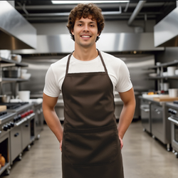 Tablier de travail avec bavette et grande poche - FOUR