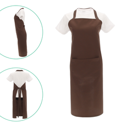 Tablier de travail avec bavette et grande poche - FOUR