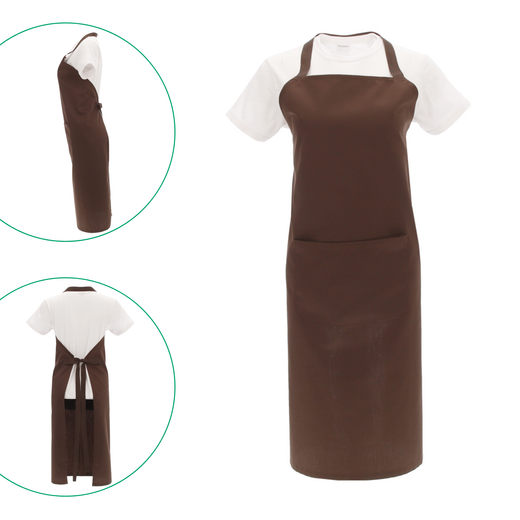 Tablier de travail avec bavette et grande poche - FOUR