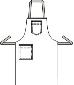 Tablier à bavette avec 2 poches