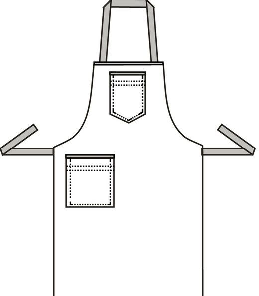 Tablier à bavette avec 2 poches