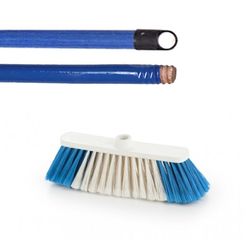 Balai Celinda + manche bois bleu 120cm