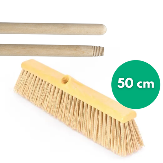 Escoba Proex 50 cm + mango de madera 120 cm