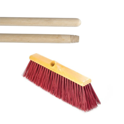 Vassoura de fibra macia universal 50 cm + cabo de madeira de 120 cm