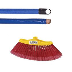 Vassoura universal + cabo de madeira azul 120cm