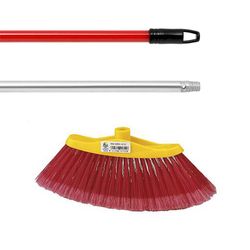 Vassoura universal + cabo metálico vermelho 140cm