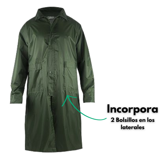 Gabardinas impermeables azules o verdes de PVC