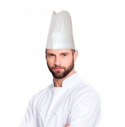 Gorro de cocinero ajustable de un solo uso - 100u