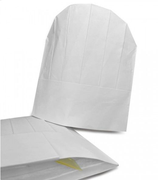 Gorro de cocinero ajustable de un solo uso - 100u