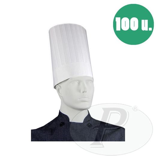Gorro de cocinero Chef un solo uso - 100u