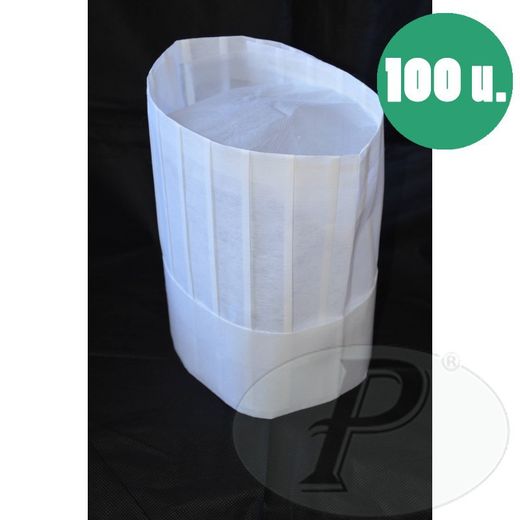 Gorro de cocinero Chef un solo uso - 100u