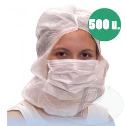 Gorro integral d’un sol ús amb mascareta en TST de PP (Caixa 500 unitats)