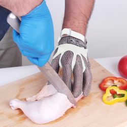 Luva resistente a cortes com malha metálica - STEELCUT