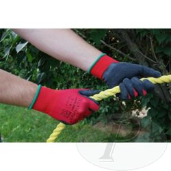 [12 pares] Luva de nylon e látex sem costura