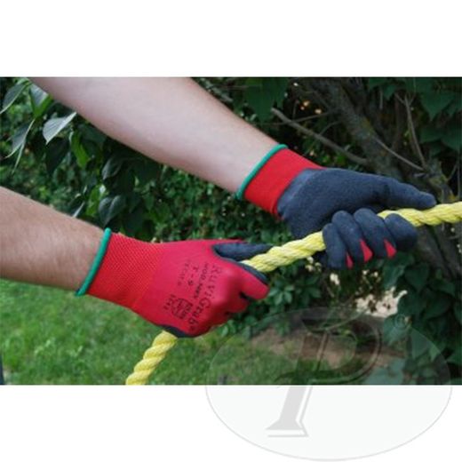 [12 pares] Luva de nylon e látex sem costura