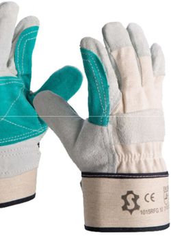 [1 par] Guantes americanos 1015RFG de serraje con refuerzo