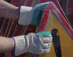 Luvas americanas de couro com reforço PS011