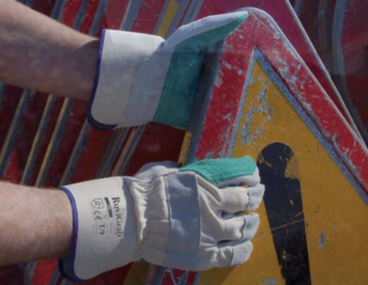 Luvas americanas de couro com reforço PS011