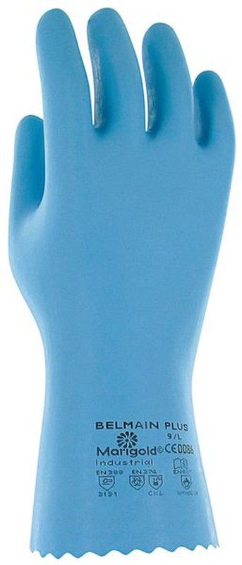 Luvas de borracha azul Ansell Belmain Plus