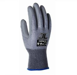 [12 pares] CATTER 5 luvas anti-corte de poliuretano