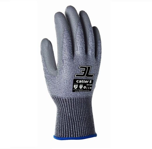 [12 pares] CATTER 5 luvas anti-corte de poliuretano