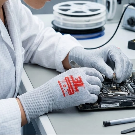 [12 pares] Guantes antiestático sin costuras  mod. ELECTRO CARBON