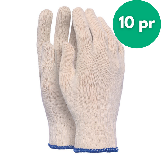 [1 par] Guantes de algodón interlock 100%