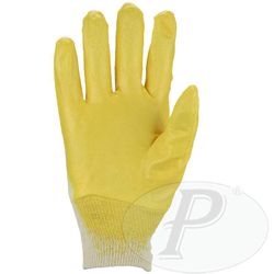 Luvas de algodão revestidas de nitrilo amarelo