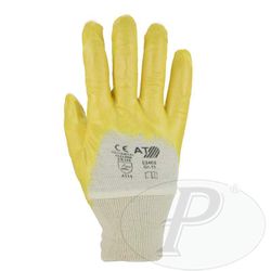 Luvas de algodão revestidas de nitrilo amarelo