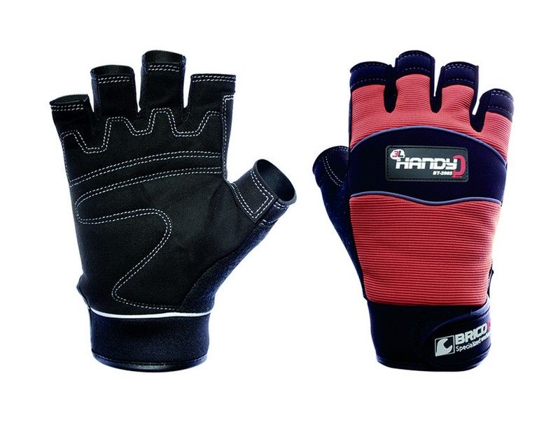 [12 pares] Guantes de cuero sin puntas de los dedos 10