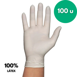 [100u] Guantes de látex desechables 5,2g con polvo